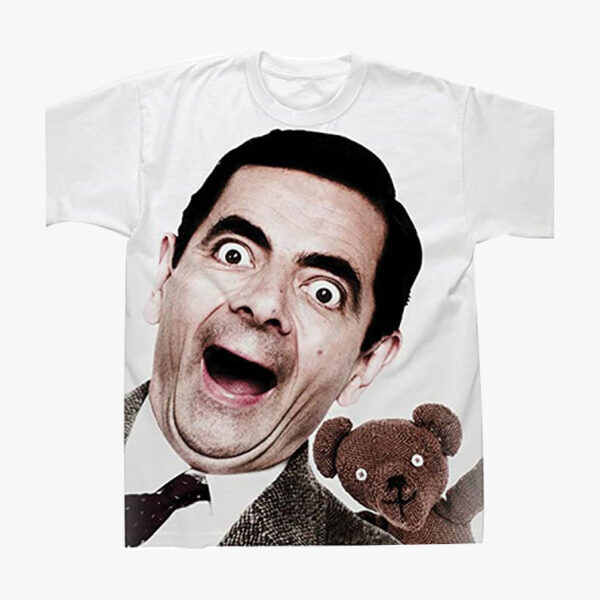 Printed T - Shirts Mr Bean and Teddy Sublimation T Shirt