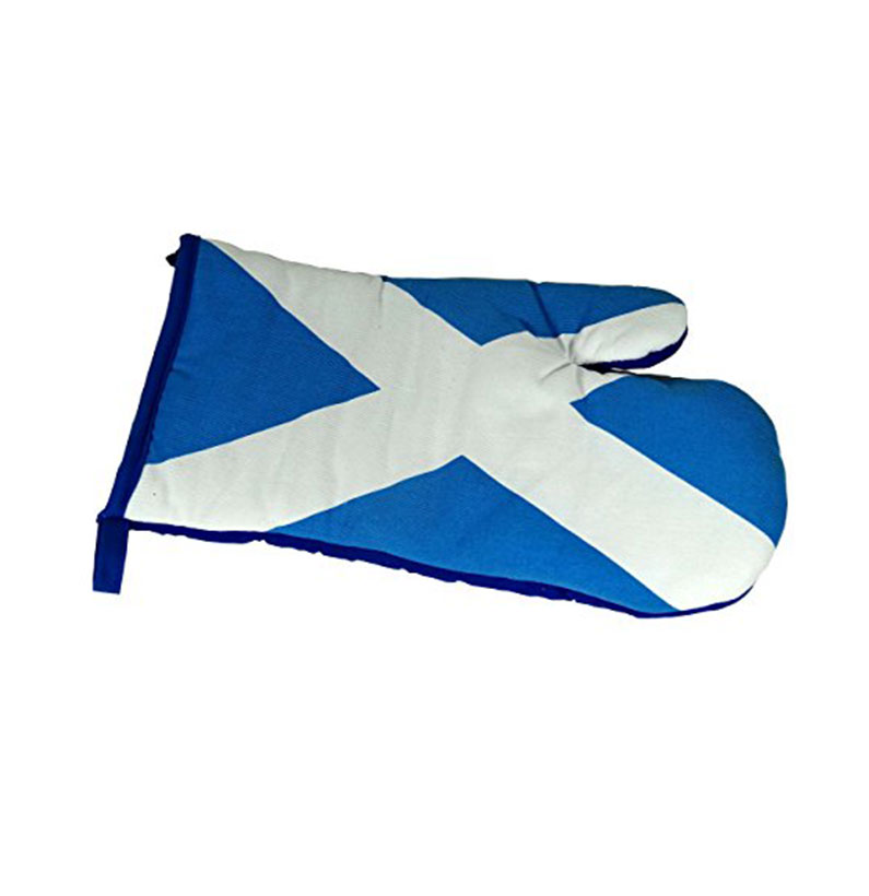 Oven Gauntlet - Saltire (St Andrew's Cross), Single Oven Glove with Saltire Print