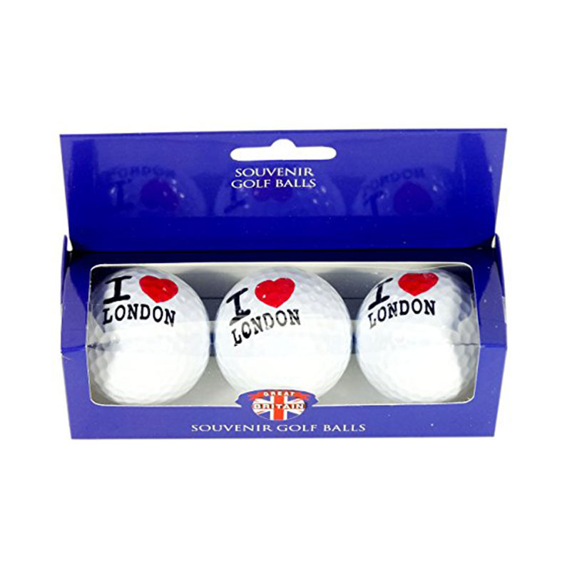 Golf Balls with I Love(Heart) London Print, London Sport Souvenir