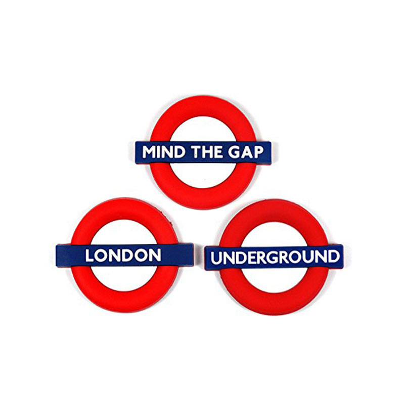 Transport for London Rubber Fridge Magnets - MIND THE GAP, UNDERGROUND and LONDON Roundels Signs
