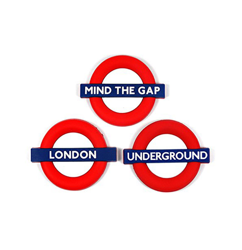 Transport for London Rubber Fridge Magnets - MIND THE GAP, UNDERGROUND and LONDON Roundels Signs