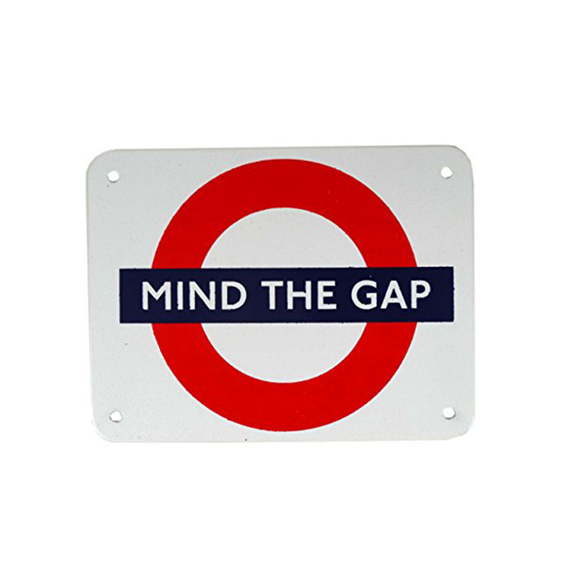 MIND THE GAP Roundel Metal Sign (Screw Plate), Transport for London Collectable Souvenir ? 1571A