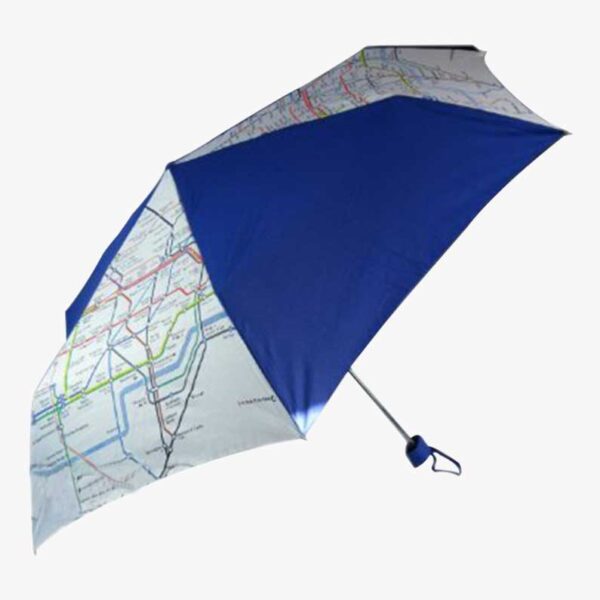Transport for London, London Underground Tube Map Printed Umbrella, White Navy