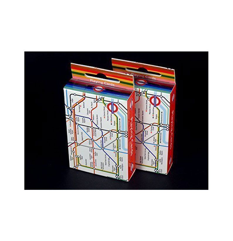 Playing Cards (Pack of 2) with Underground Tube Map Print, Transport for London Souvenir - 1421A
