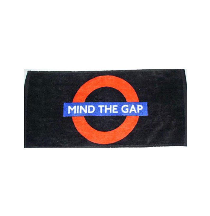 London TfL MIND THE GAP Roundel Printed cotton Bar Towel