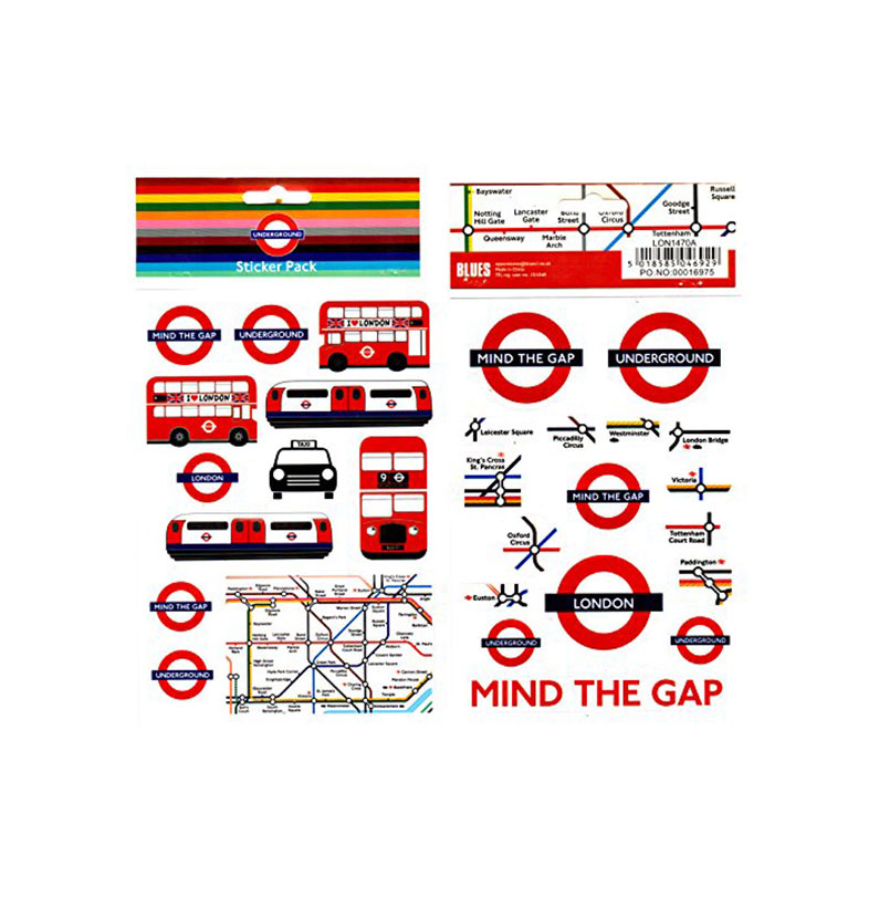 London Underground Assorted Sticker Pack, Transport for London Souvenir