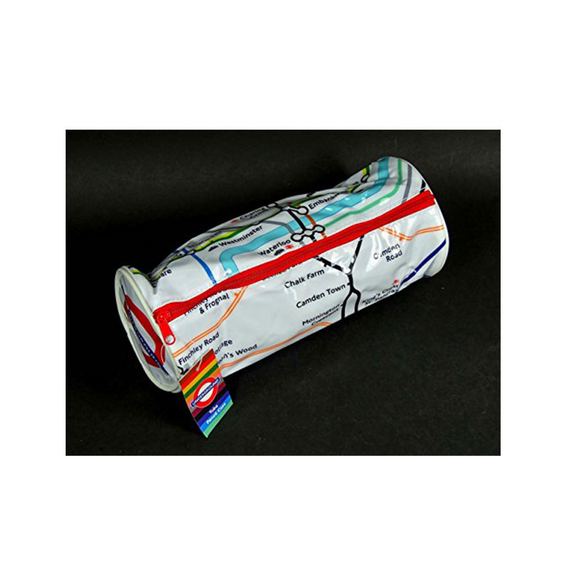 Tube Pencil / Accessories Case - London Underground Tube Map Printed Large Size Case Made of Plastic