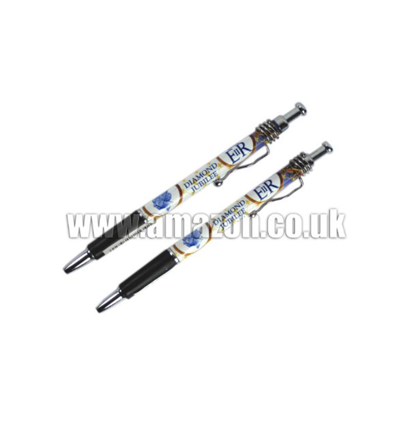 Queen's Diamond Jubilee Souvenir Ballpoint Pens (2) - H M Queen Elizabeth II