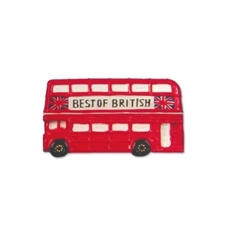 Red London Routemaster Bus Fridge Magnet Ceramic Best of British Souvenir Gift