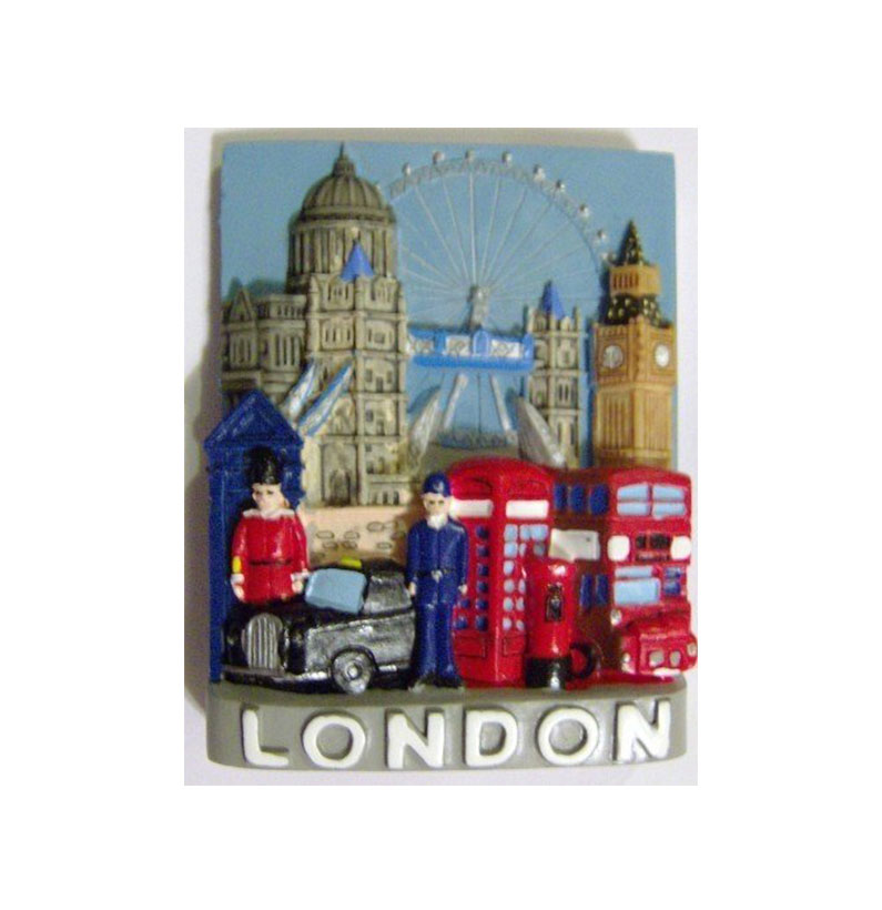 London Collage Fridge Magnet Souvenir Bus Taxi Cab Phone Box Post Box Big Ben Tower Bridge St Pauls Eye