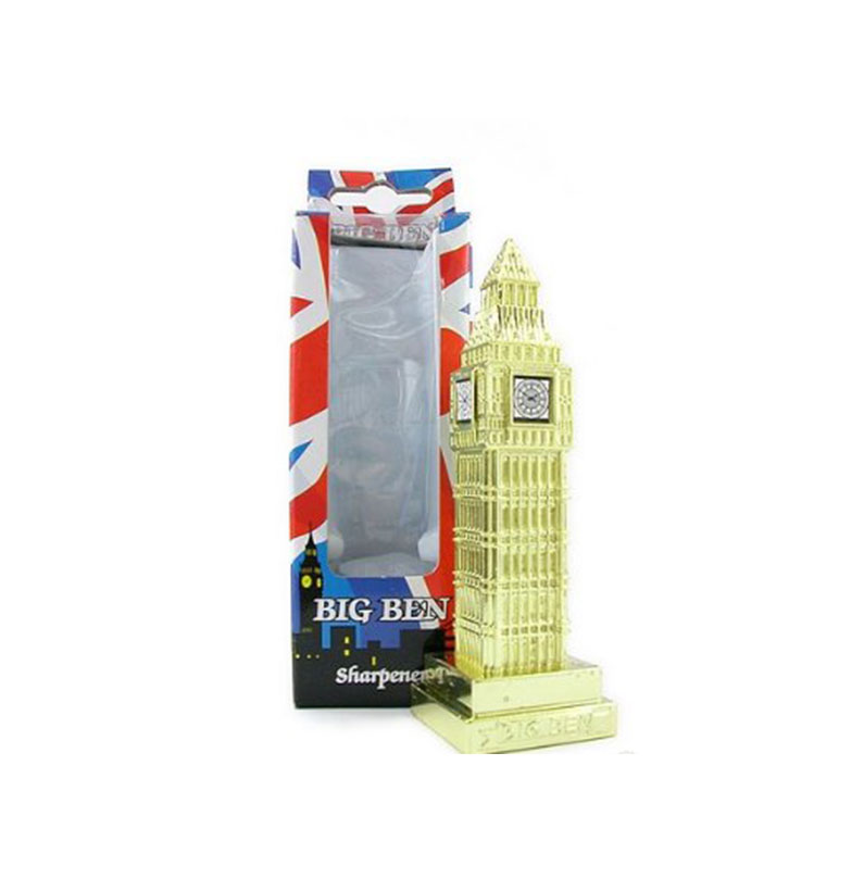 Souvenir Gold Die Cast Metal Big Ben Pencil Sharpener