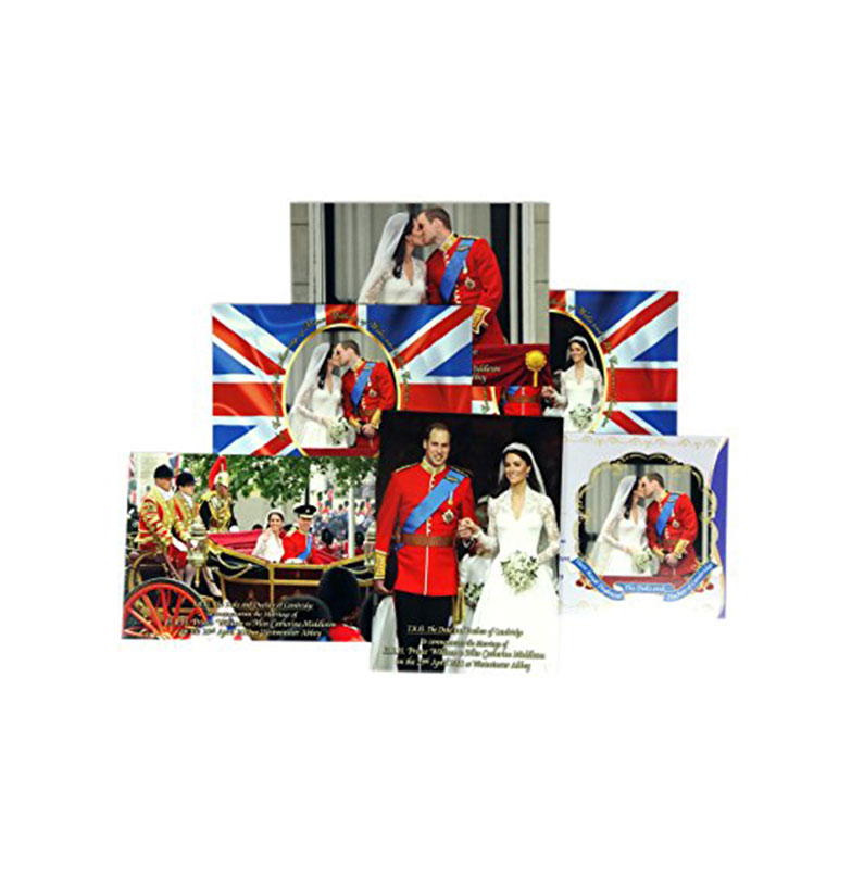 Postcards Prince William and Kate, A Selection of Six of the Duke and Duchess of Cambridge - Collectable Souvenir