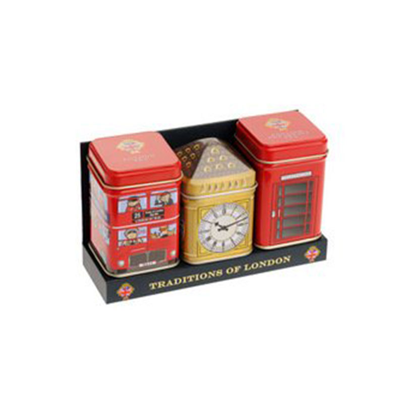 Traditions of London - English Teas in Heritage Mini Tin, Triple Tin Pack - MT28