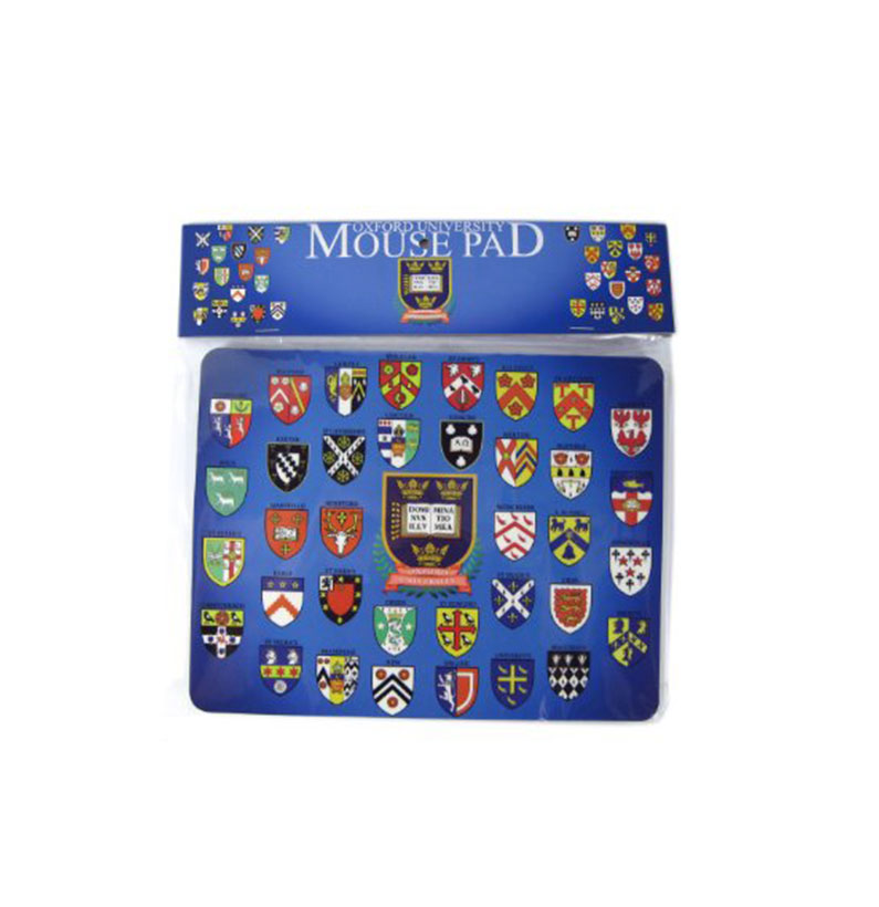 Oxford University Crest Printed Computer Mouse Mat- Blue