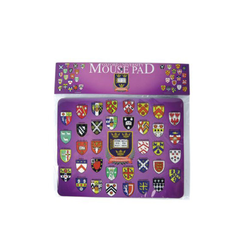 Oxford University Crest Printed Computer Mouse Mat- Purple