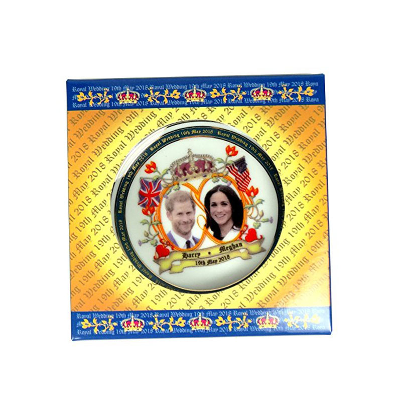 Plates Royal Wedding Decorative Porcelain Detailing H R H Prince Henry of Wales (Harry) and Meghan Markle (Small 10 cm)