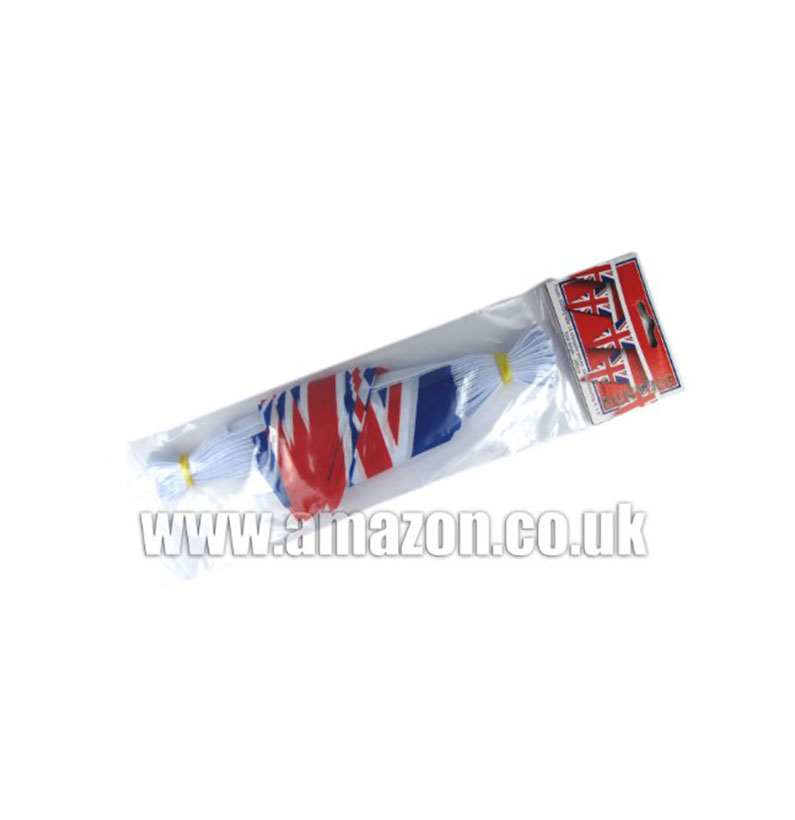 Union Jack Bunting with 15 Triangular Pieces, each measuring 4" x 6", length 300 cm