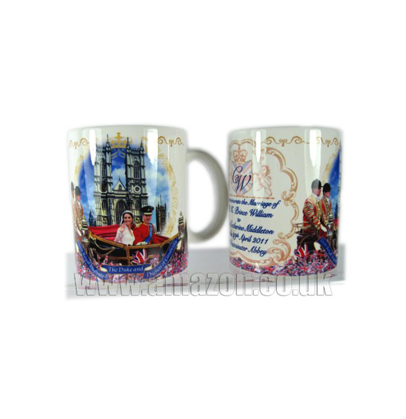 Royal Wedding Souvenir Coffee Mug, Royal Coach, H R H Prince William & Catherine