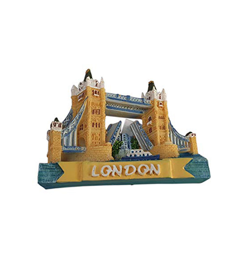 London Souvenir Fridge Magnet - Tower Bridge, Detailing London Tower Bridge