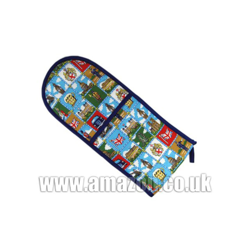 Double Oven Glove with London Scenes Print, London Collectable Souvenir - 231