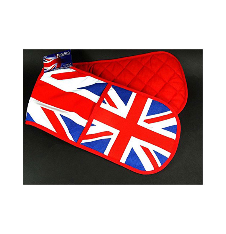 Double Oven Gloves with Union Jack Print, London Collectable Souvenir