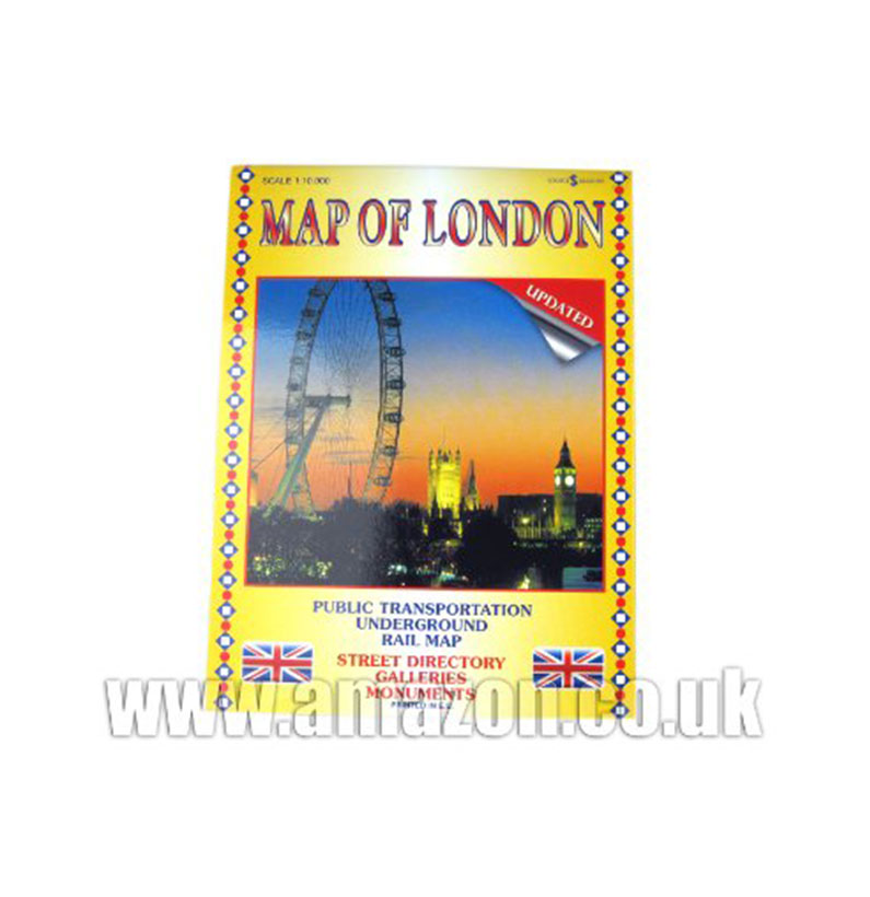 Map of London (Scale 1:10,000)- Transportation, Underground, Rail Map, Street Directory, Galleries and Monuments [Map] Storti Edizioni