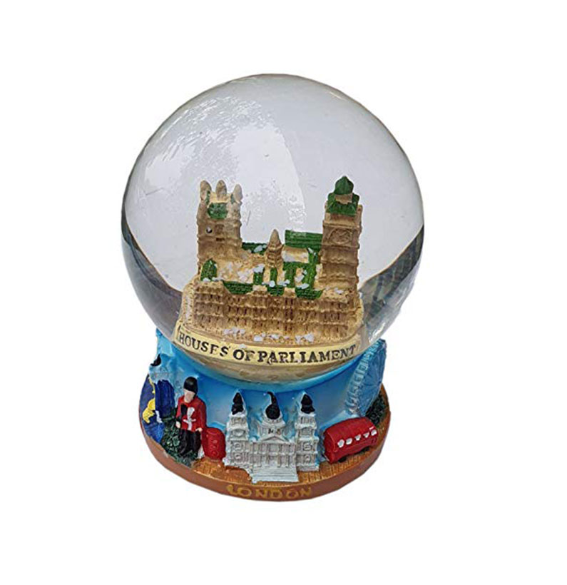 Snow Globes Large, Detailing Houses of Parliament - London Collectable Souvenir