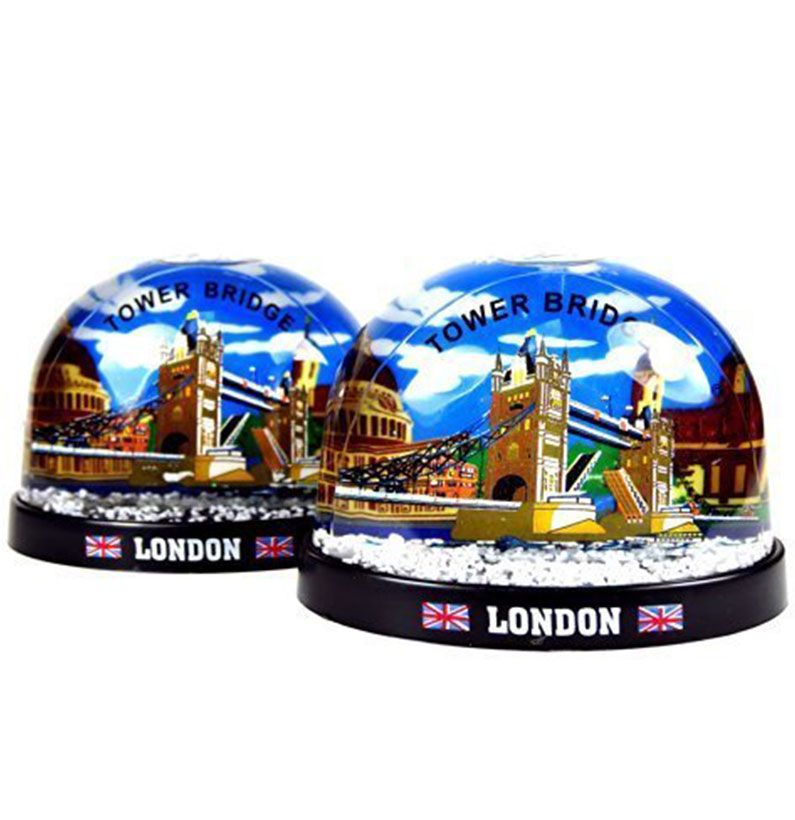 Snowstorms (Water Globes) Pack of 2 - London Tower Bridge, Collectible Souvenir - 1082